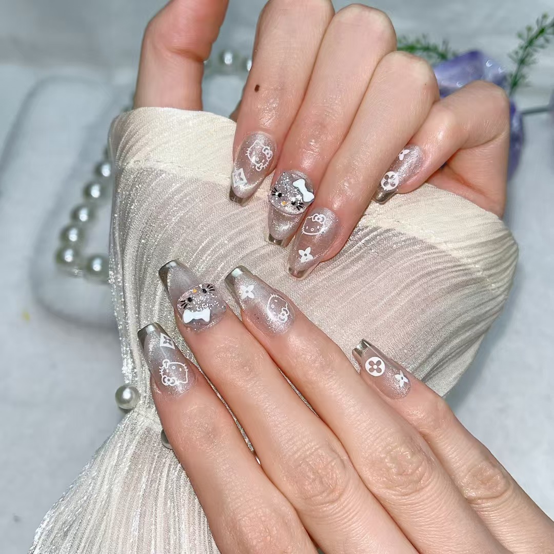 2cm Glitter Artificial Nails for Parties and Festive Occasions number 312