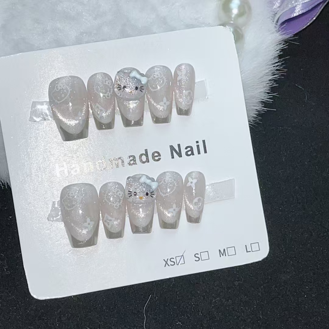 2cm Glitter Artificial Nails for Parties and Festive Occasions number 312