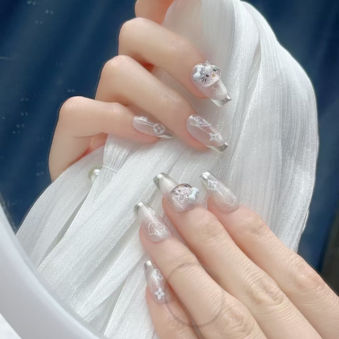 2cm Glitter Artificial Nails for Parties and Festive Occasions number 312
