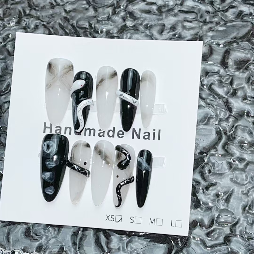 3cm French Tip False Nails for a Timeless and Classic Style number 46