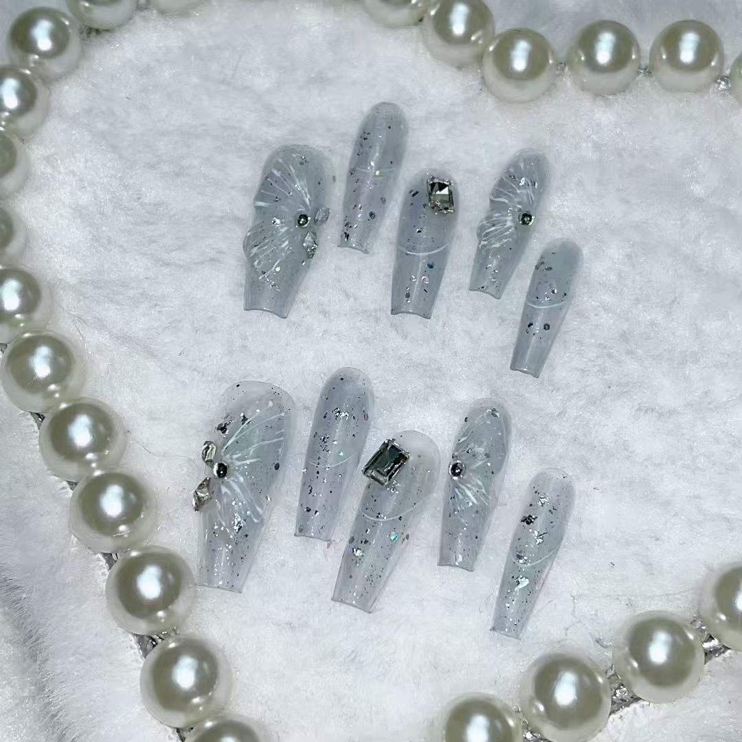 3cm Luxury False Nails for Weddings or Special Event Styling number 190