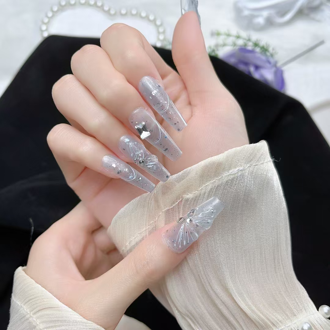 3cm Luxury False Nails for Weddings or Special Event Styling number 190