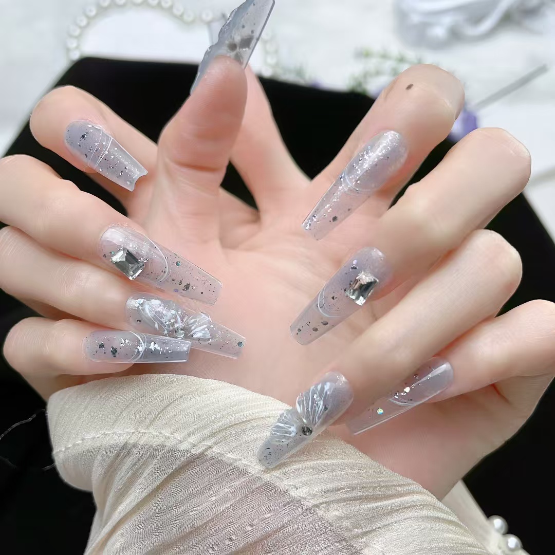 3cm Luxury False Nails for Weddings or Special Event Styling number 190