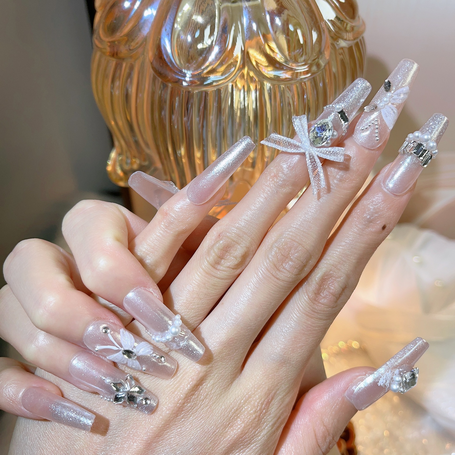 3cm Autumn Artificial Nails in Warm Tones for Fall Styling number 305