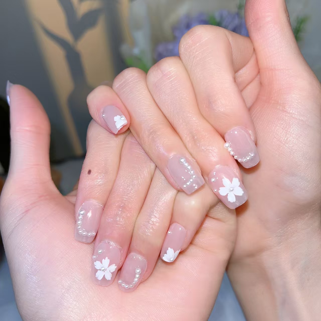 1.6cm Elegant Press On Nails for Bridesmaids and Wedding Guests number 298