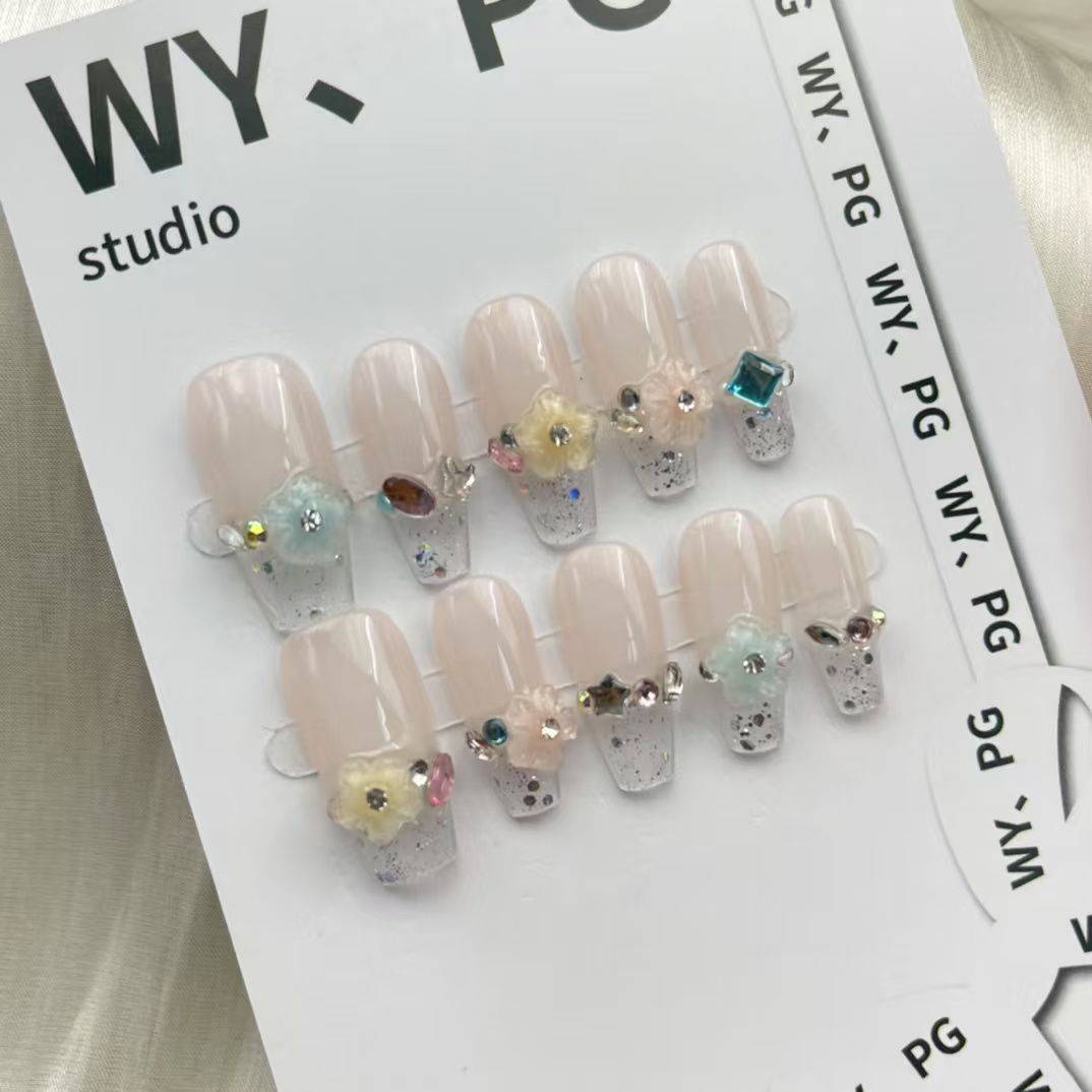 2cm Durable Press On Nails That Resist Chips and Damage number 255