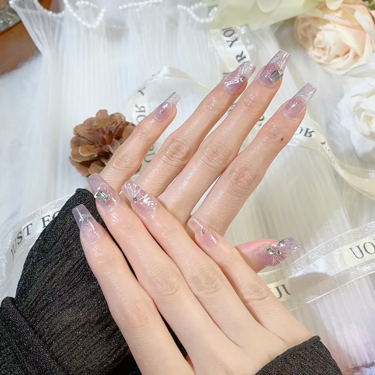 2cm Heat-Resistant Artificial Nails That Stay Secure in Any Weather number 290