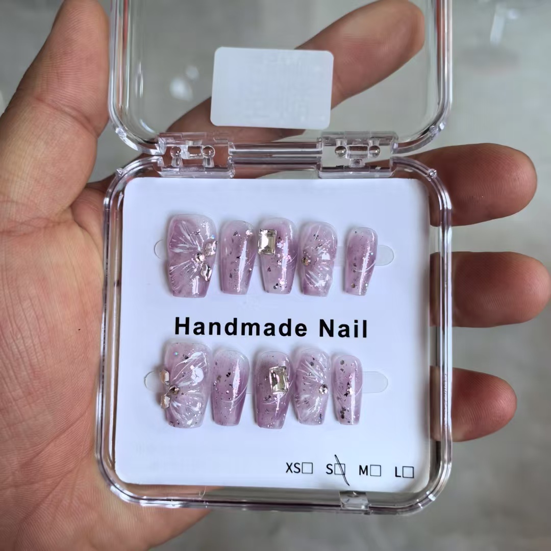 2cm Heat-Resistant Artificial Nails That Stay Secure in Any Weather number 290