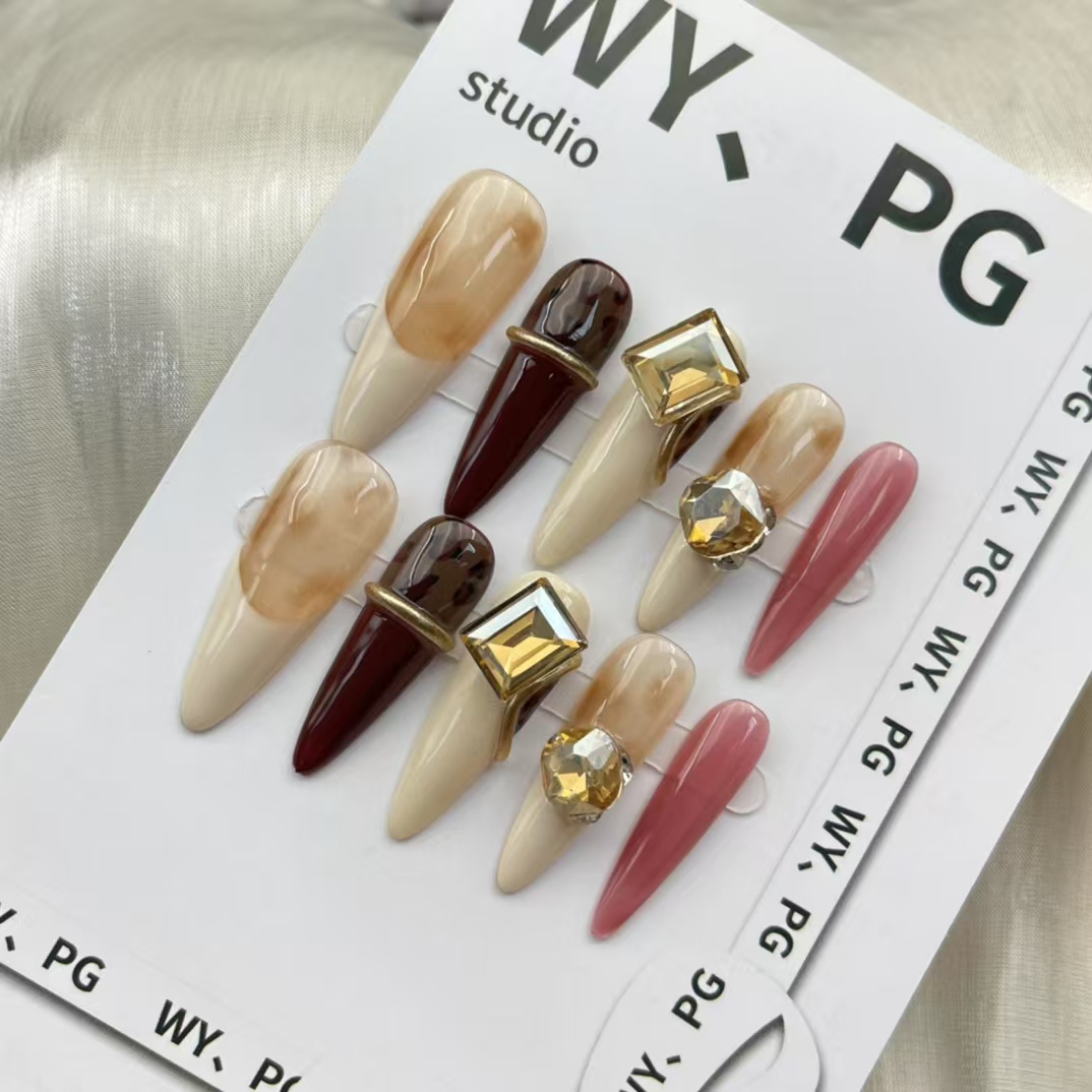 3cm Stick-On False Nails for Instant Glam Without Glue Mess number 257