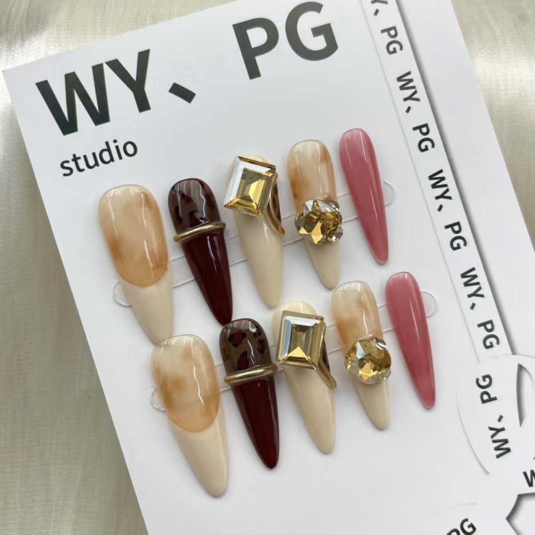 3cm Stick-On False Nails for Instant Glam Without Glue Mess number 257