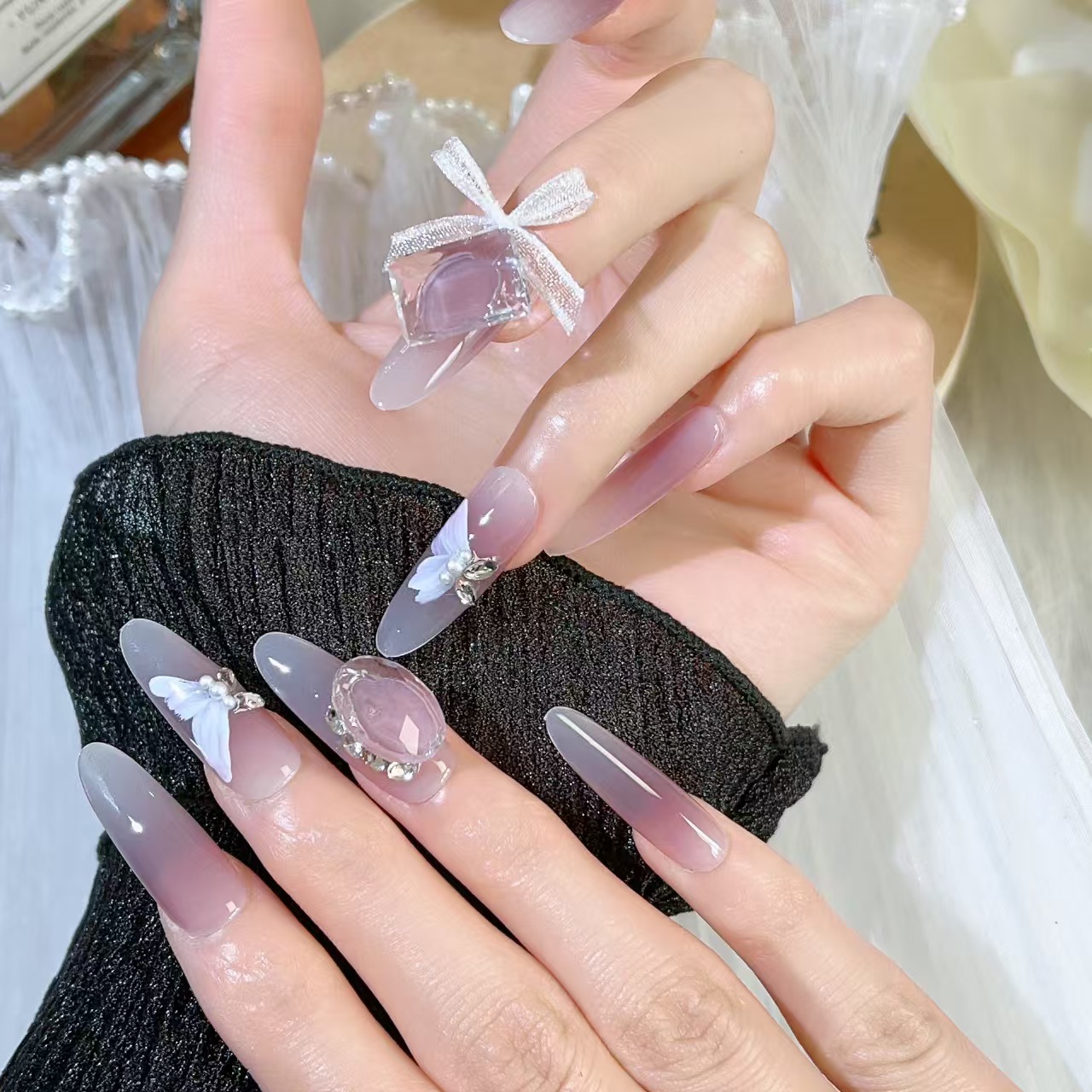 3cm Press On Nails with Color-Changing Technology for Unique Styles number 281