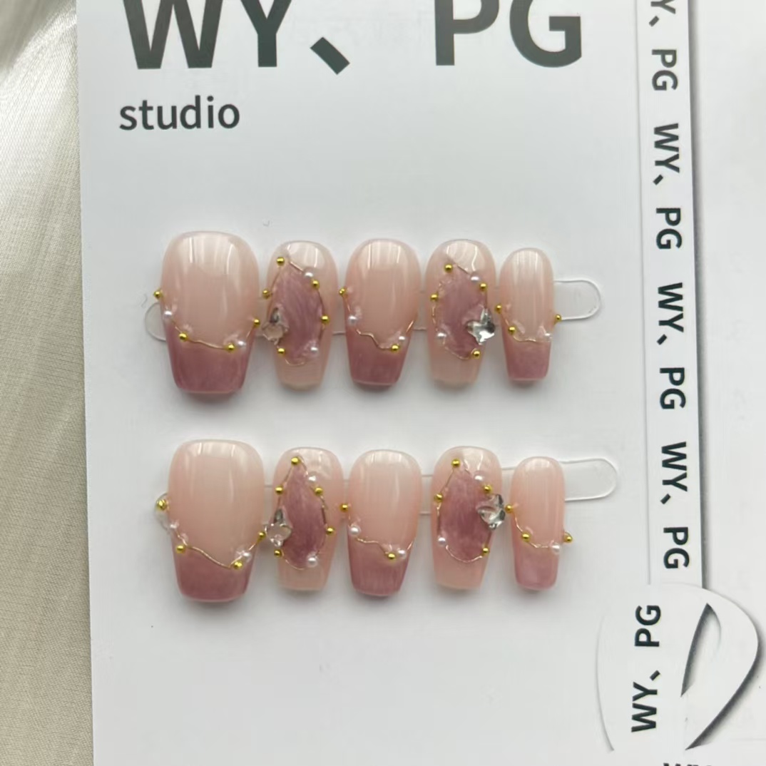 2cm Vibrant False Nails with Trendy Colors and Patterns number 236