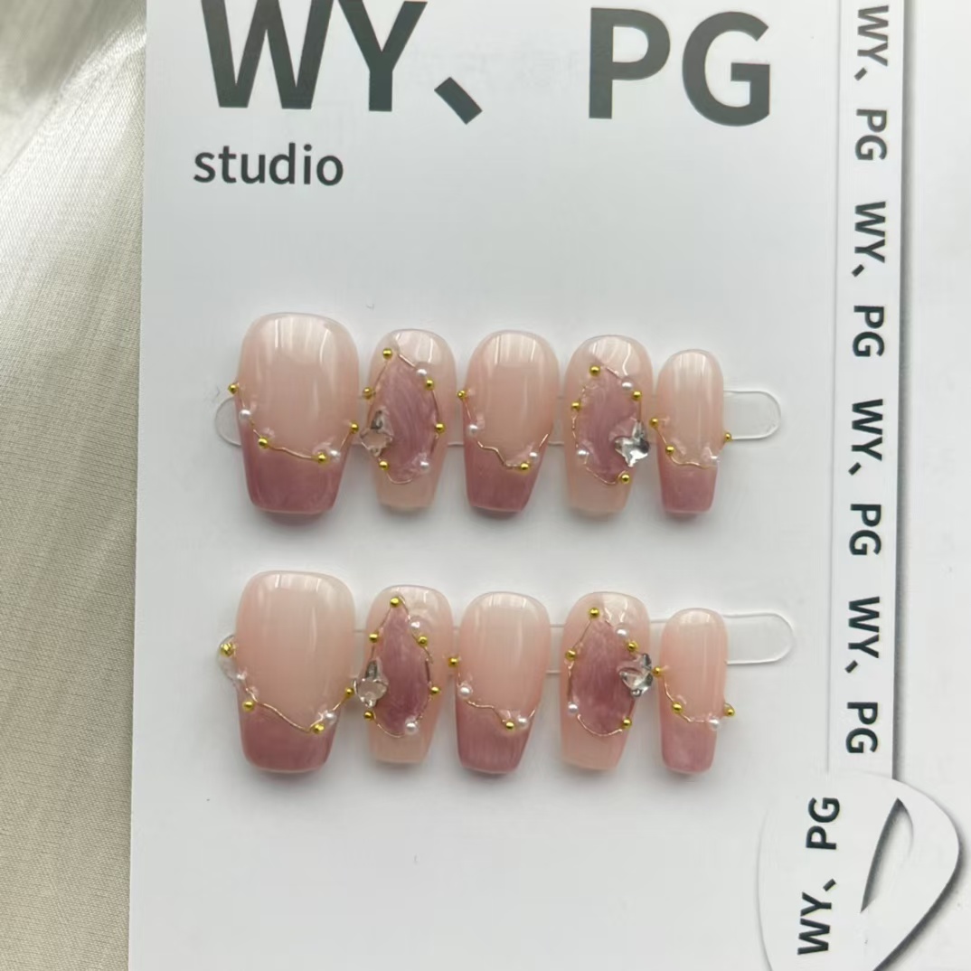 2cm Vibrant False Nails with Trendy Colors and Patterns number 236
