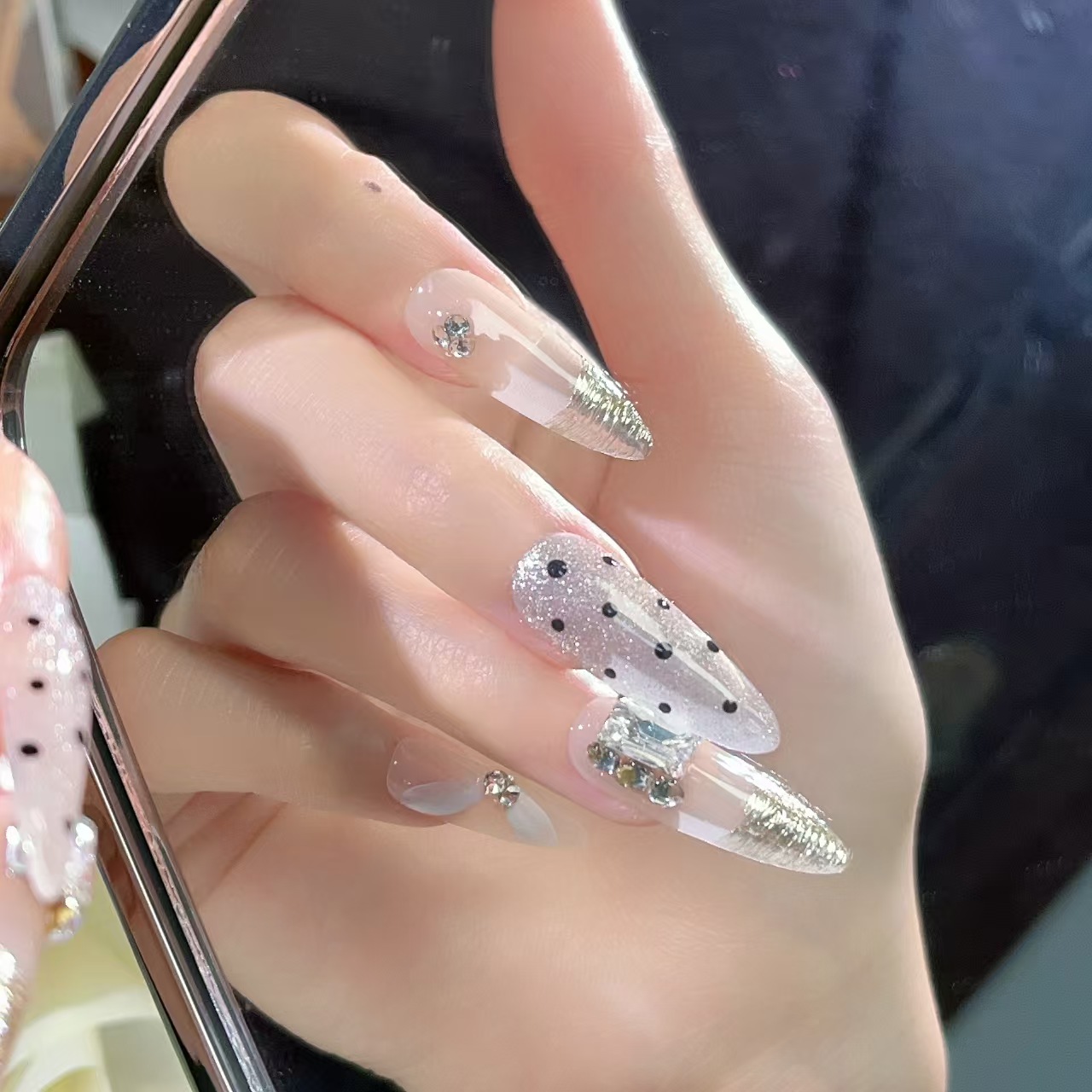 3cm Press On Nails with Nude Shades for a Subtle Natural Finish number 246
