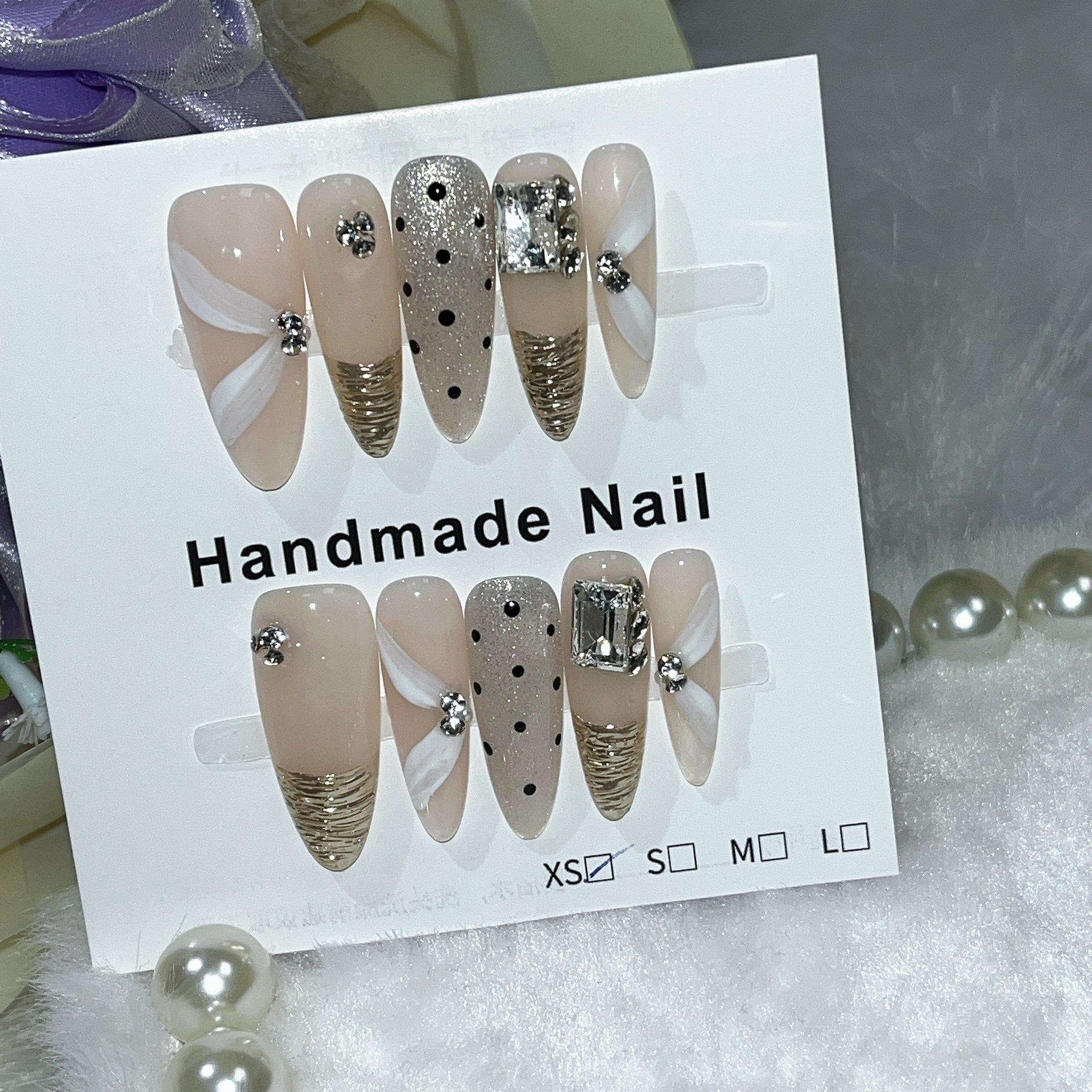 3cm Press On Nails with Nude Shades for a Subtle Natural Finish number 246