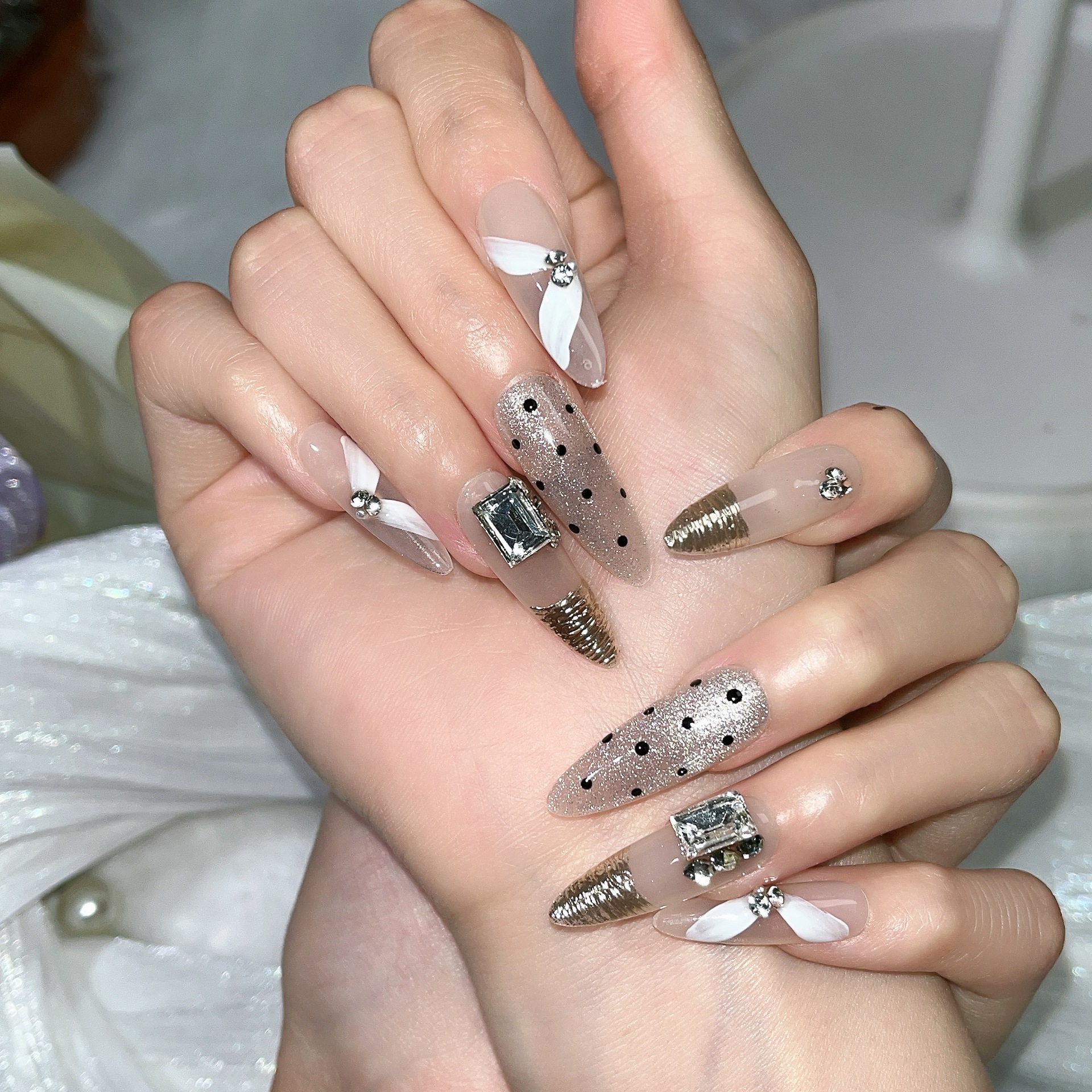 3cm Press On Nails with Nude Shades for a Subtle Natural Finish number 246