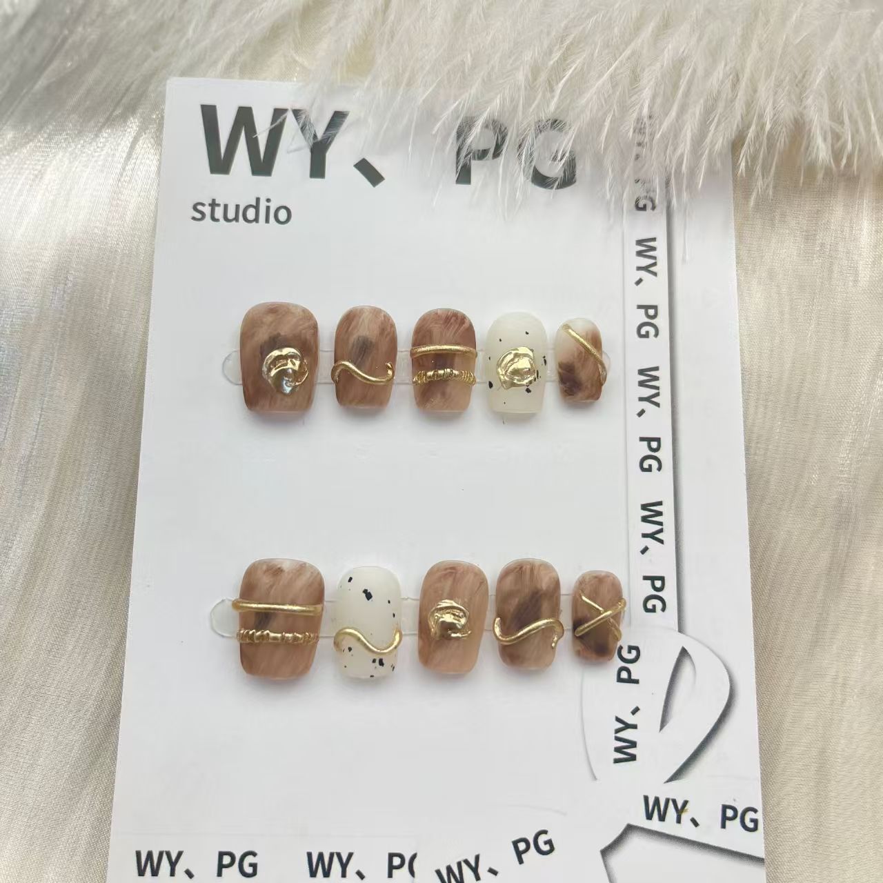 1.6cm Press On Nails with 3D Designs for a Bold Fashion Statement number 52