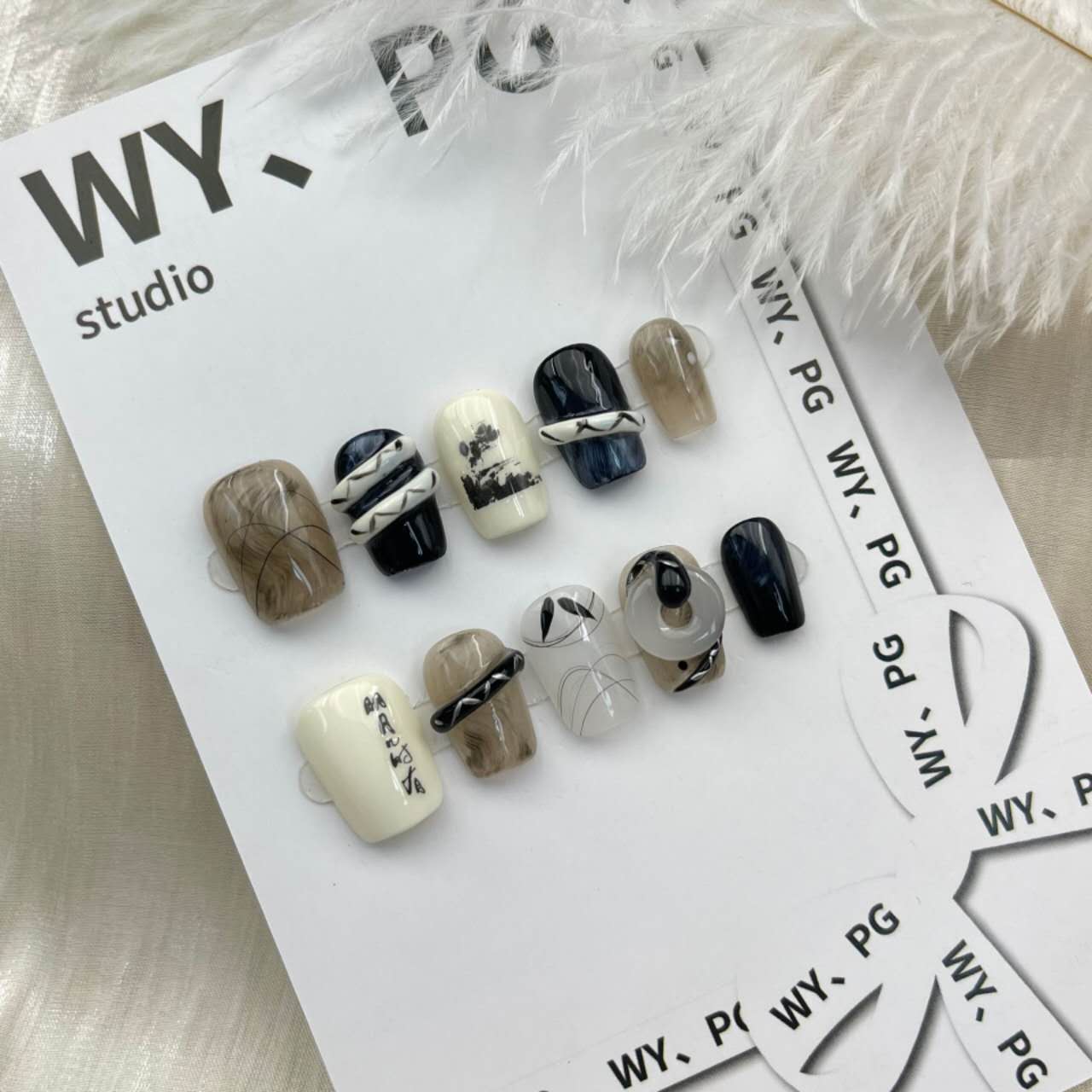 1.6cm Easy-to-Apply Baby Blue Press-On Nails for Spring number 120