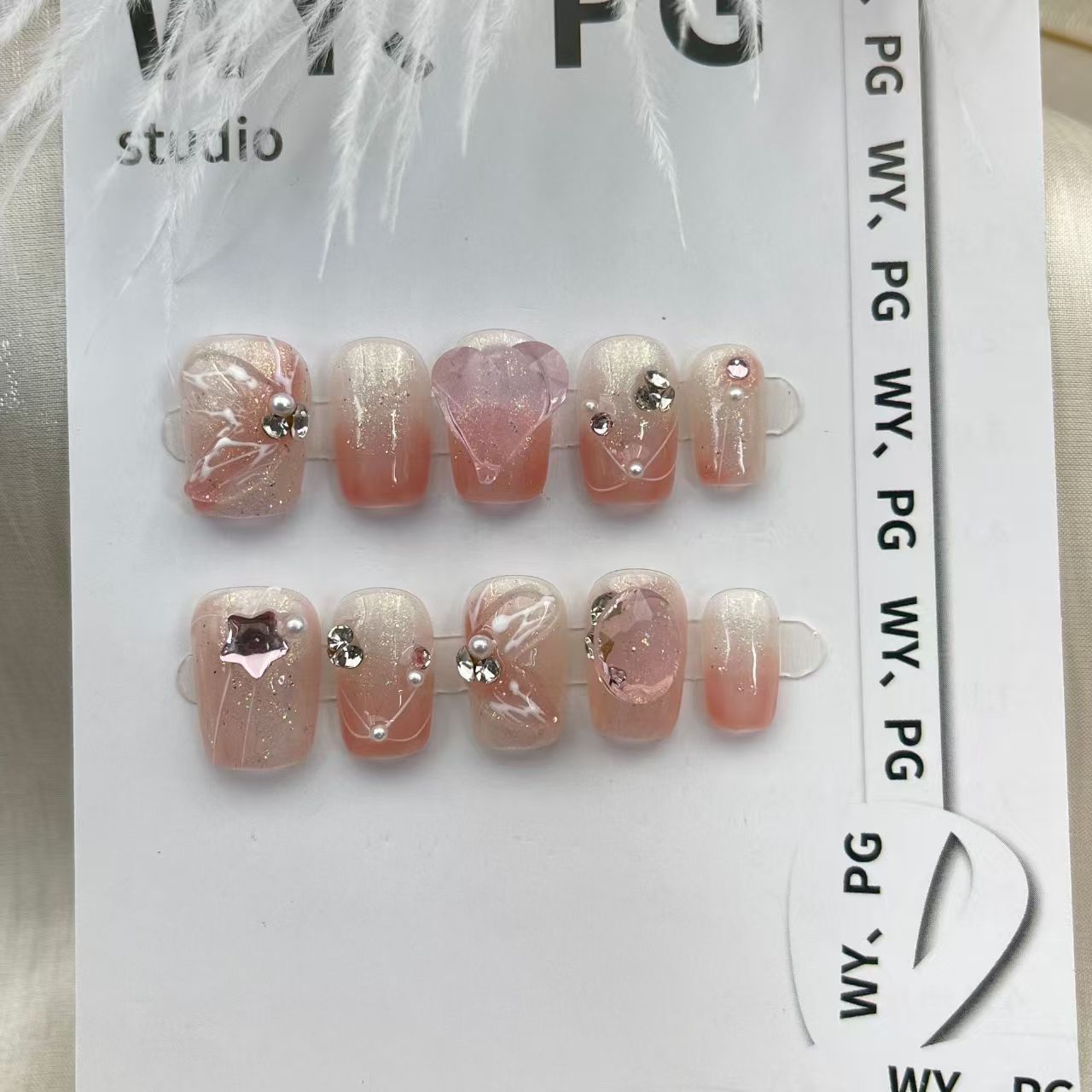 1.6cm Neon Press-On Nails with Vibrant Colorblock Designs number 166