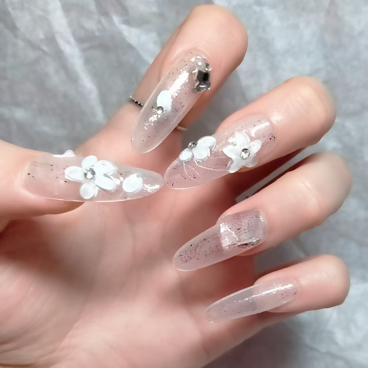 3cm Watercolor-Inspired Press-On Nails for Artistic Styles number 160