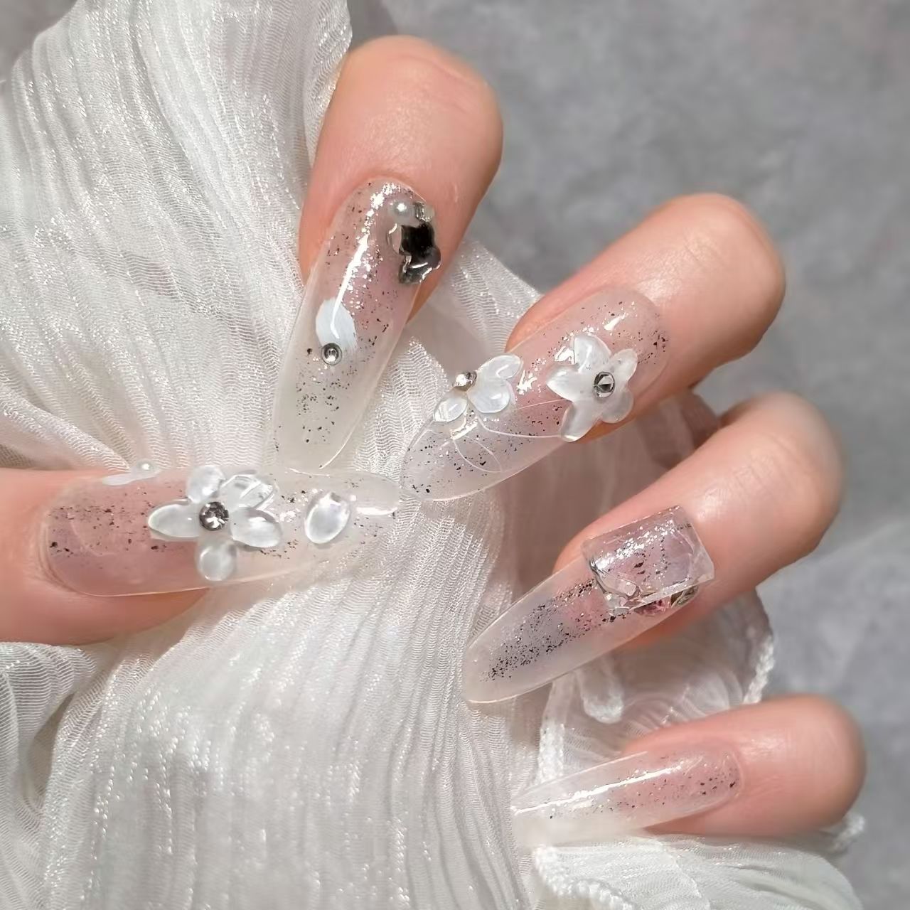 3cm Watercolor-Inspired Press-On Nails for Artistic Styles number 160