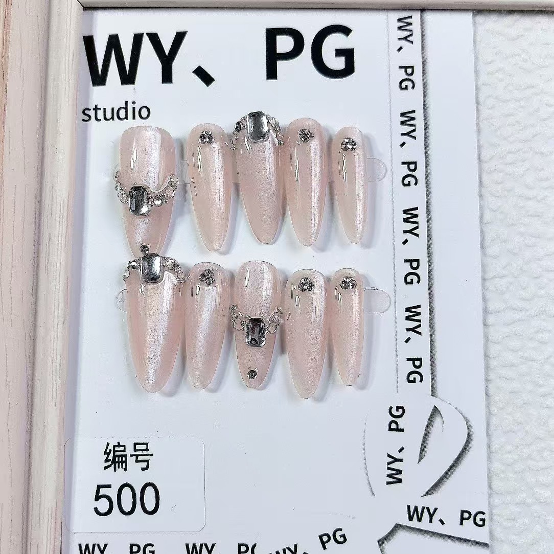 3cm High-Durability Matte Finish Press-On Nails number 500
