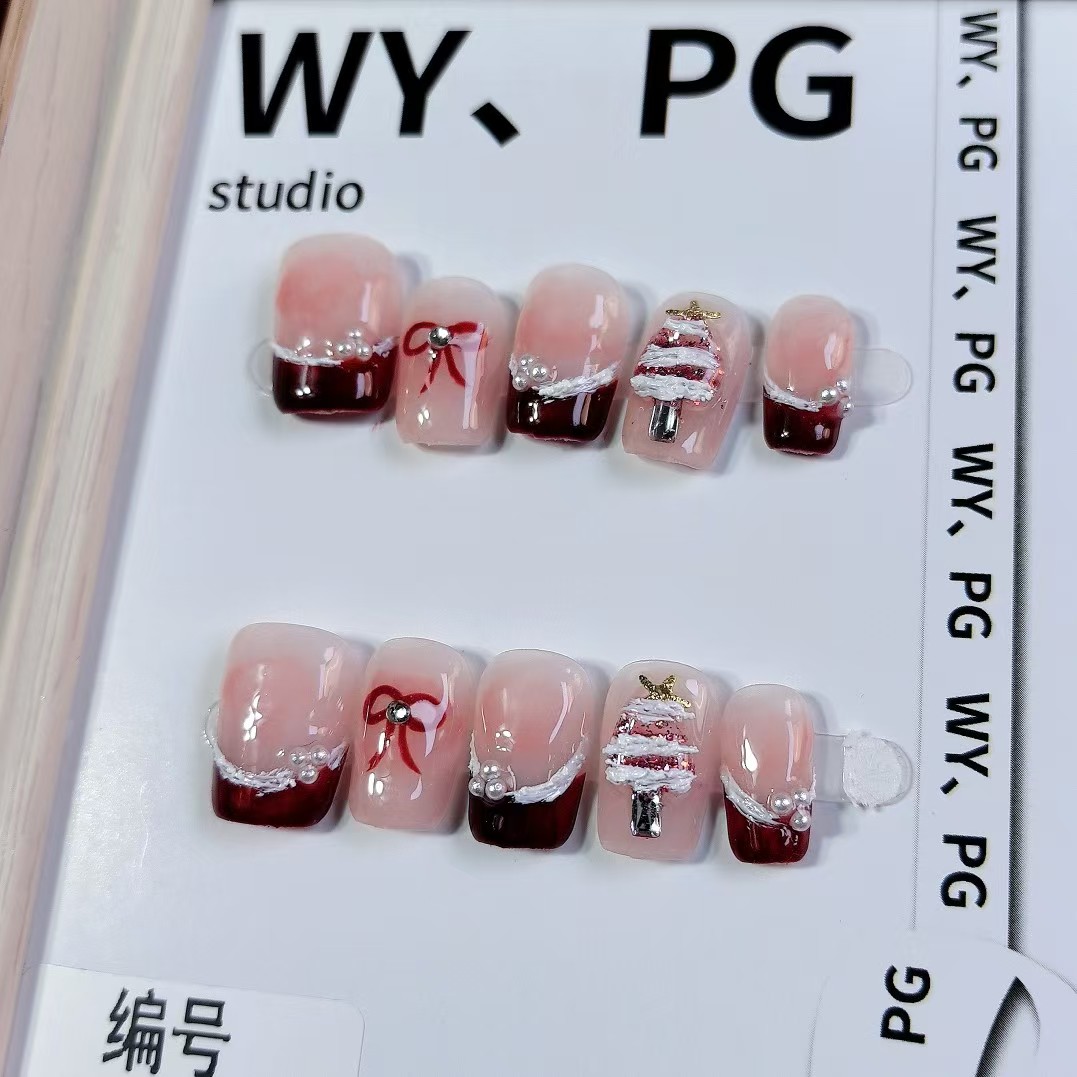 1.6cm Quick-Change Adhesive Press-On Nails for Travelers number 510