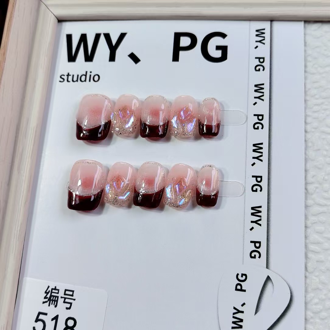 1.6cm Lightweight Artificial Nails for Comfortable All-Day Wear number 518