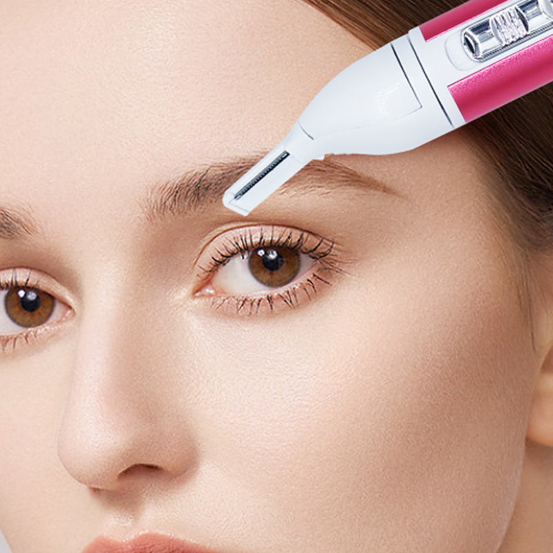 Rechargeable 5 in 1 Lady Razor Facial Nose Eyebrows Body Hair Trimmer XD-3011
