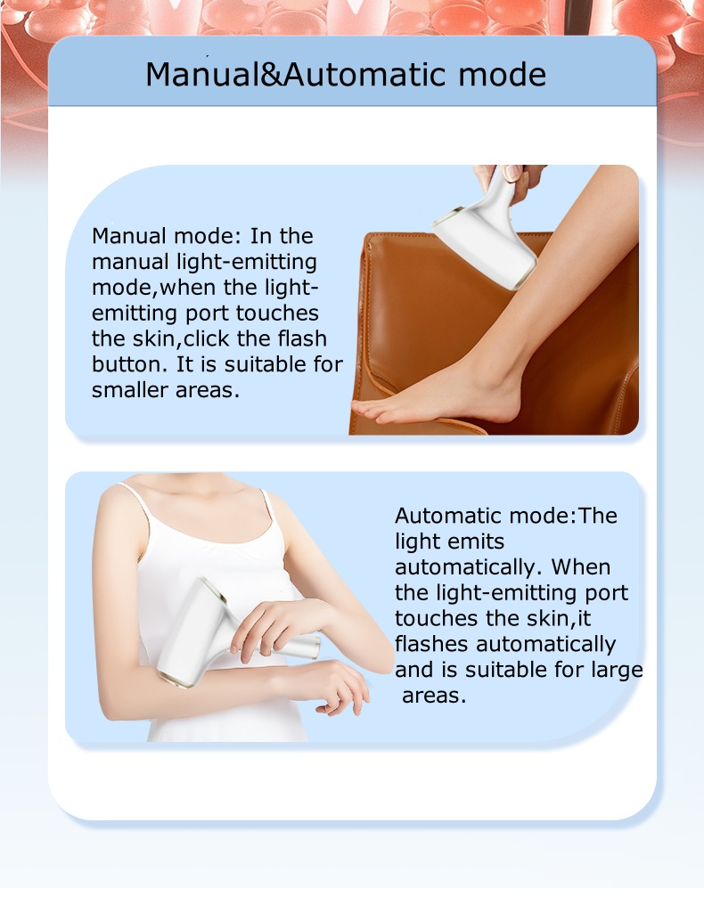 3-in-1 Replaceable Head Ice Hair Removal Device Full-Body Use for Lips Underarms and Private Area