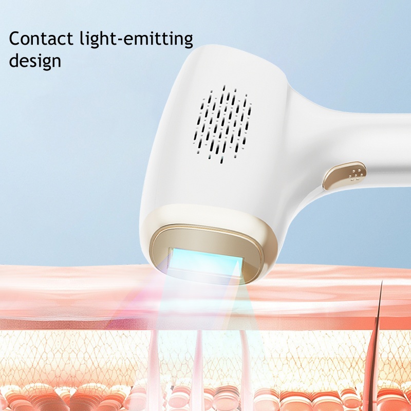 3-in-1 Replaceable Head Ice Hair Removal Device Full-Body Use for Lips Underarms and Private Area