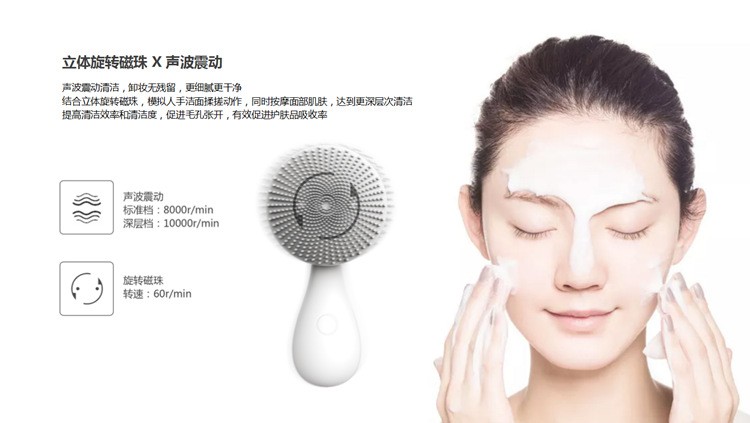Electric Sonic Silicone Face Brush - Facial Cleansing Brush for Deep Skin Cleaning and Exfoliation