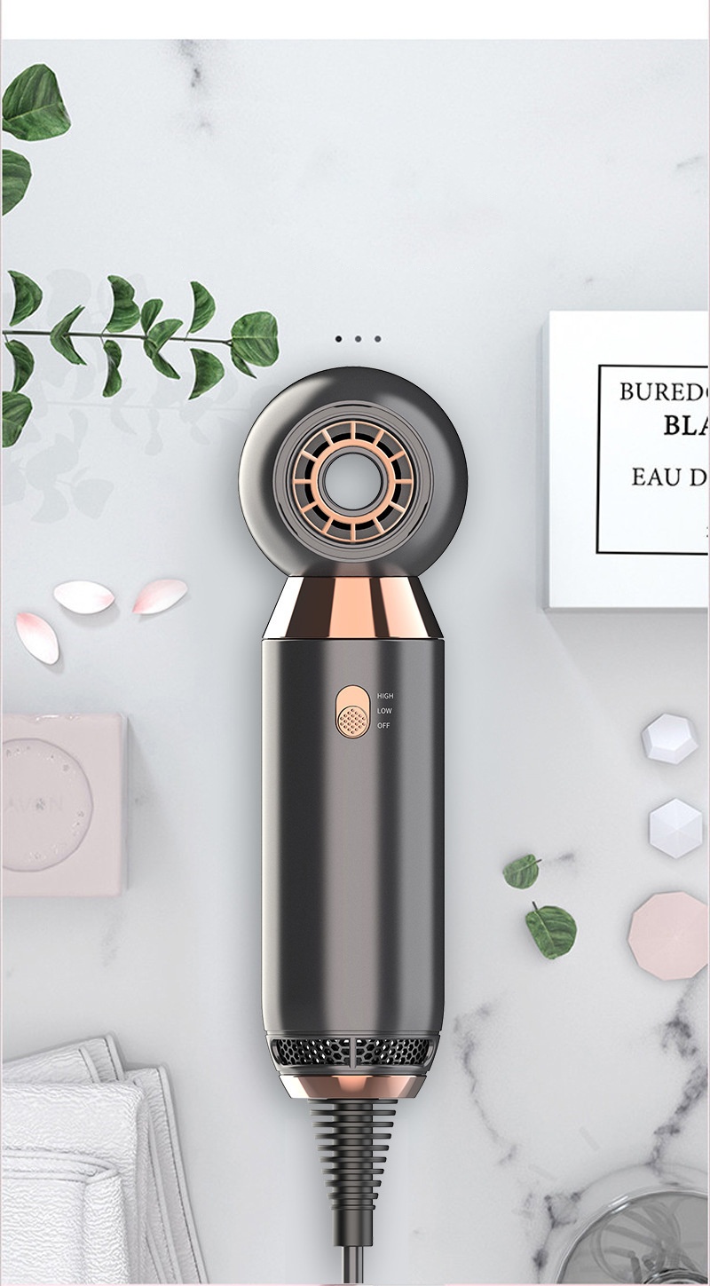 Bladeless Mini Hair Dryer Portable Travel Blow Dryer Wall Mounted Hotel Hair Dryer Compact and Light