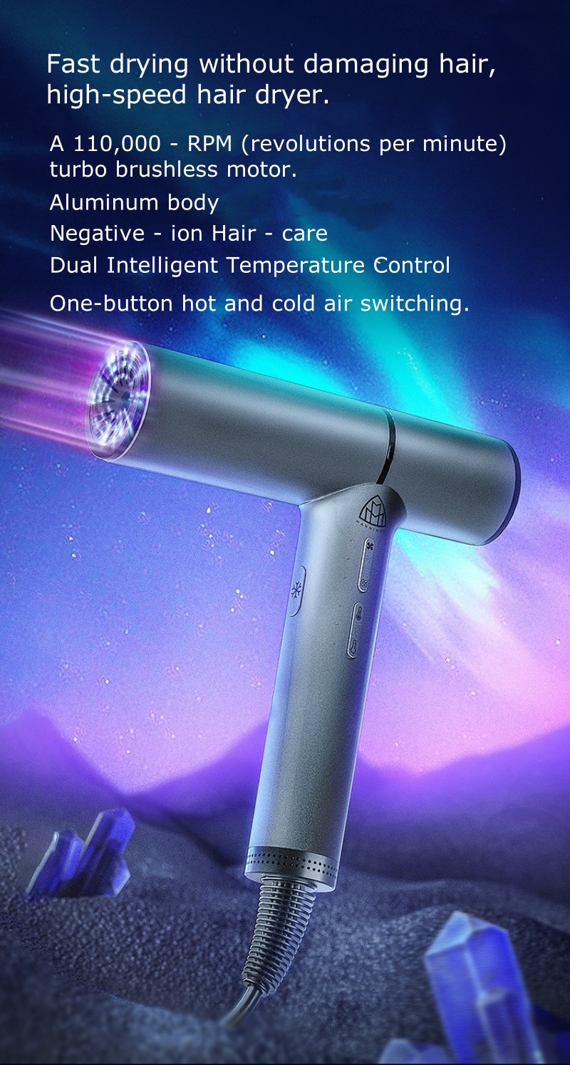 Professional High Power Hair Dryer with Constant Temperature Negative Ion Technology and High Speed Professional High Power Hair Dryer with Constant Temperature Negative Ion Technology and High Speed