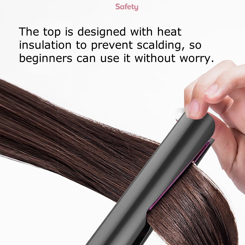 Spiral Ceramic Glaze Plate 10-Level Temperature Control Straightener and Curler Dual-Use Hair tool