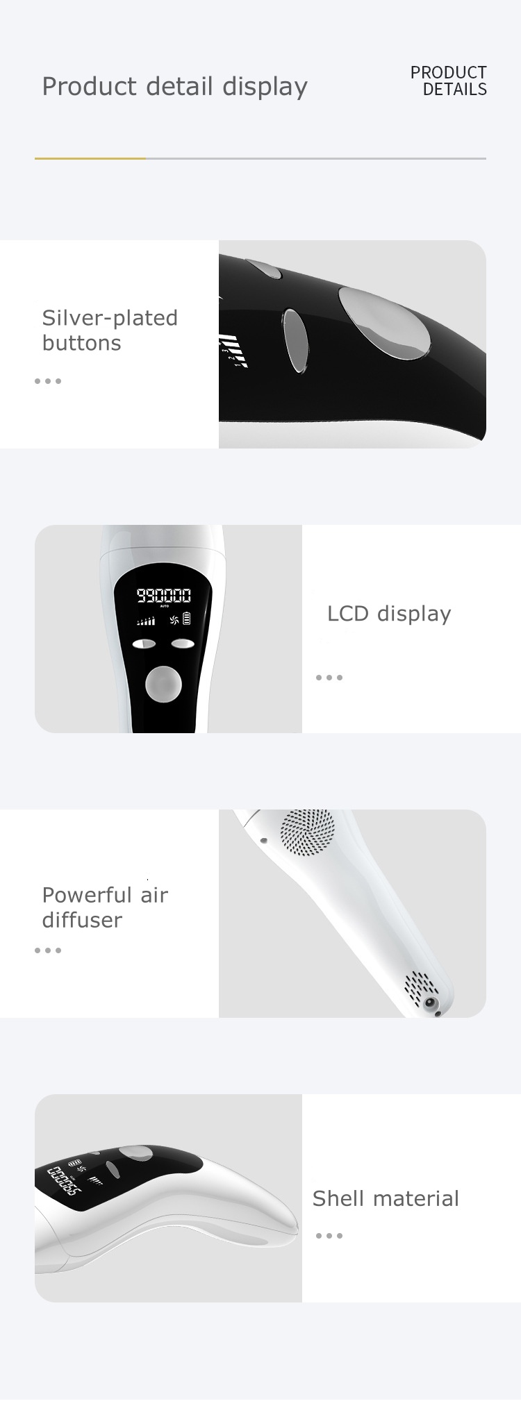 Best Portable IPL Hair Removal Device for Salon and Home Use Full-Body Painless Hair Removal