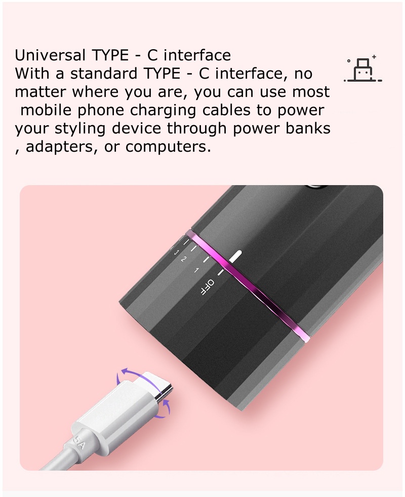 Portable Wireless Automatic Curling Iron - USB Rechargeable, Smart LCD, Multi-Functional for Travel