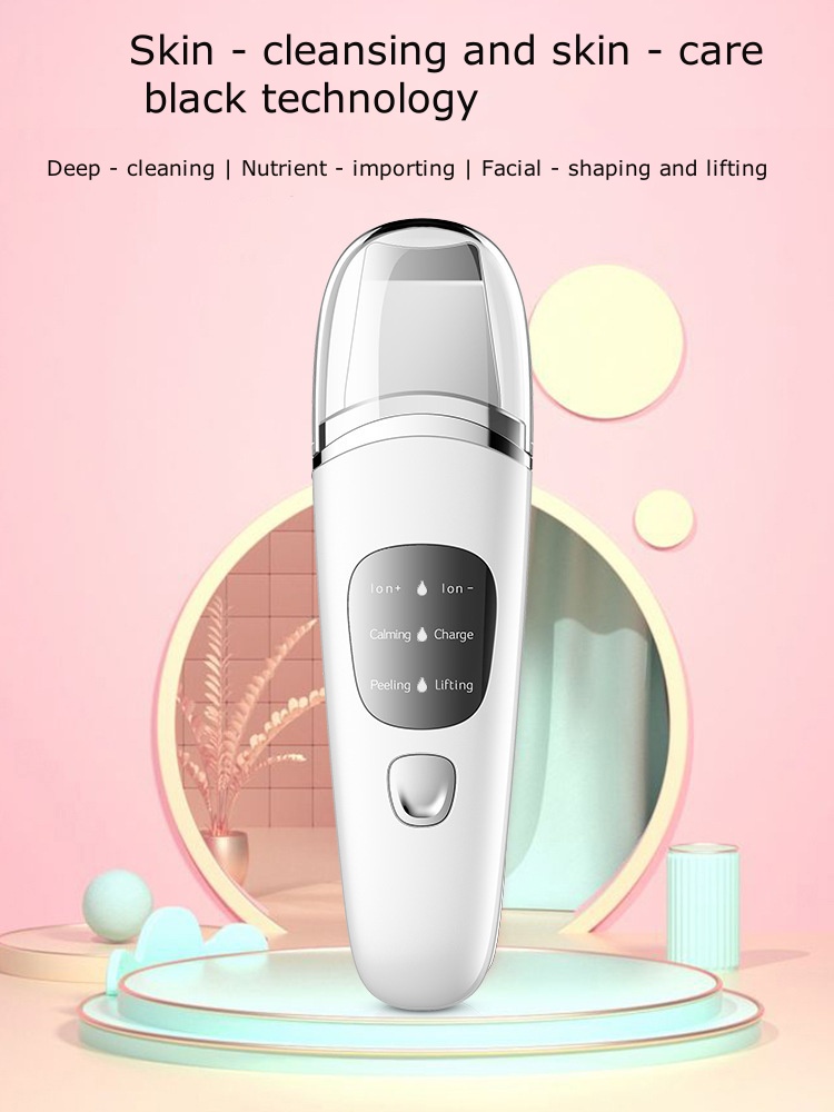 Ultrasonic Skin Scrubber with LCD Display - Exfoliating Dead Skin Remover & Facial Beauty Device