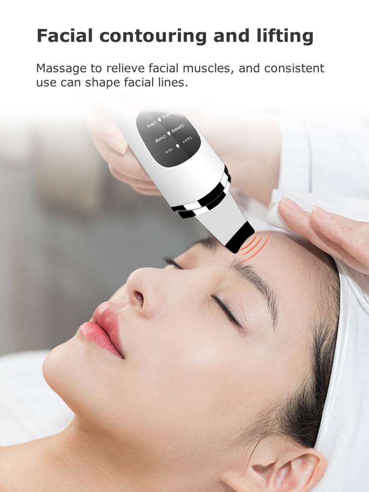 Ultrasonic Skin Scrubber with LCD Display - Exfoliating Dead Skin Remover & Facial Beauty Device