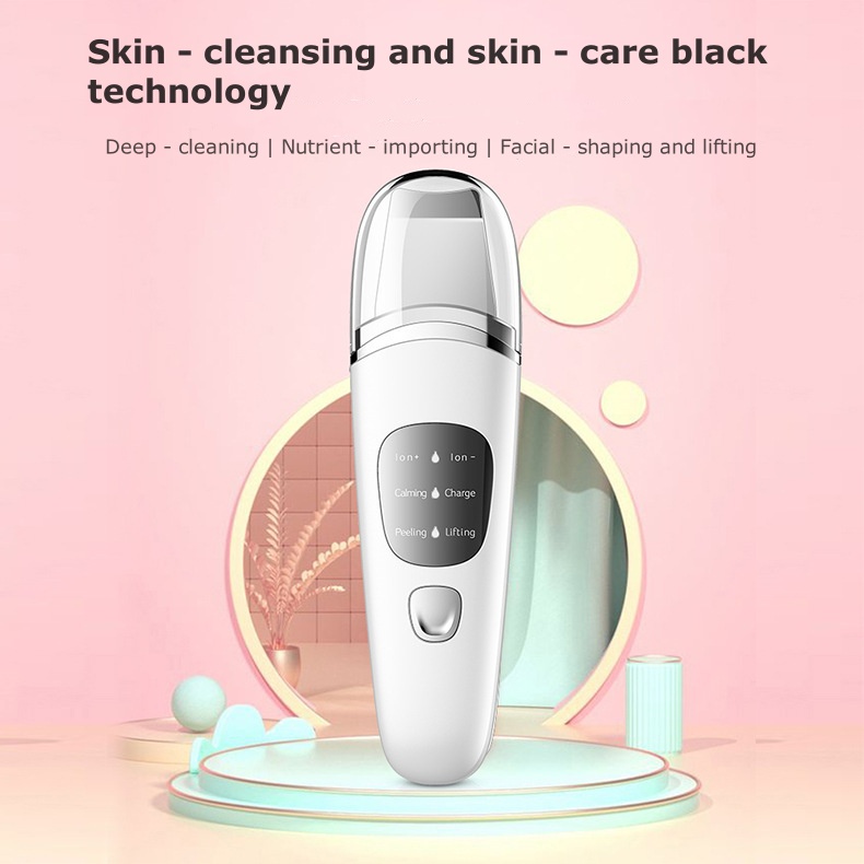 Ultrasonic Skin Scrubber with LCD Display - Exfoliating Dead Skin Remover & Facial Beauty Device