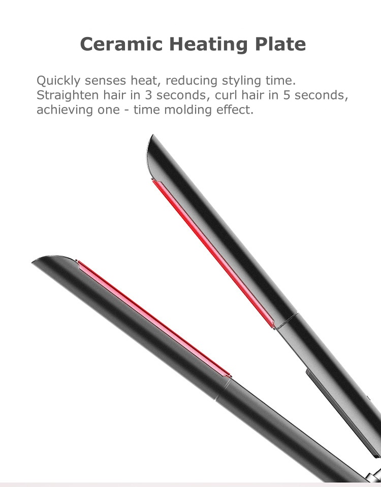 Affordable 2-in-1 Hair Straightener and Curler - Safe One-Button Temperature Control for Damage-Free Affordable 2-in-1 Hair Straightener and Curler - Safe One-Button Temperature Control for Damage-Free