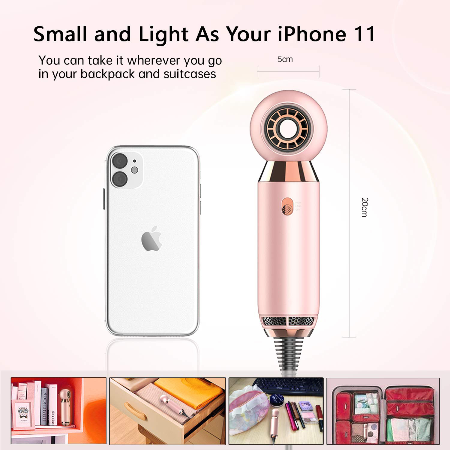 2024 Hot-Selling High-End Mini Hair Dryer for Home Use