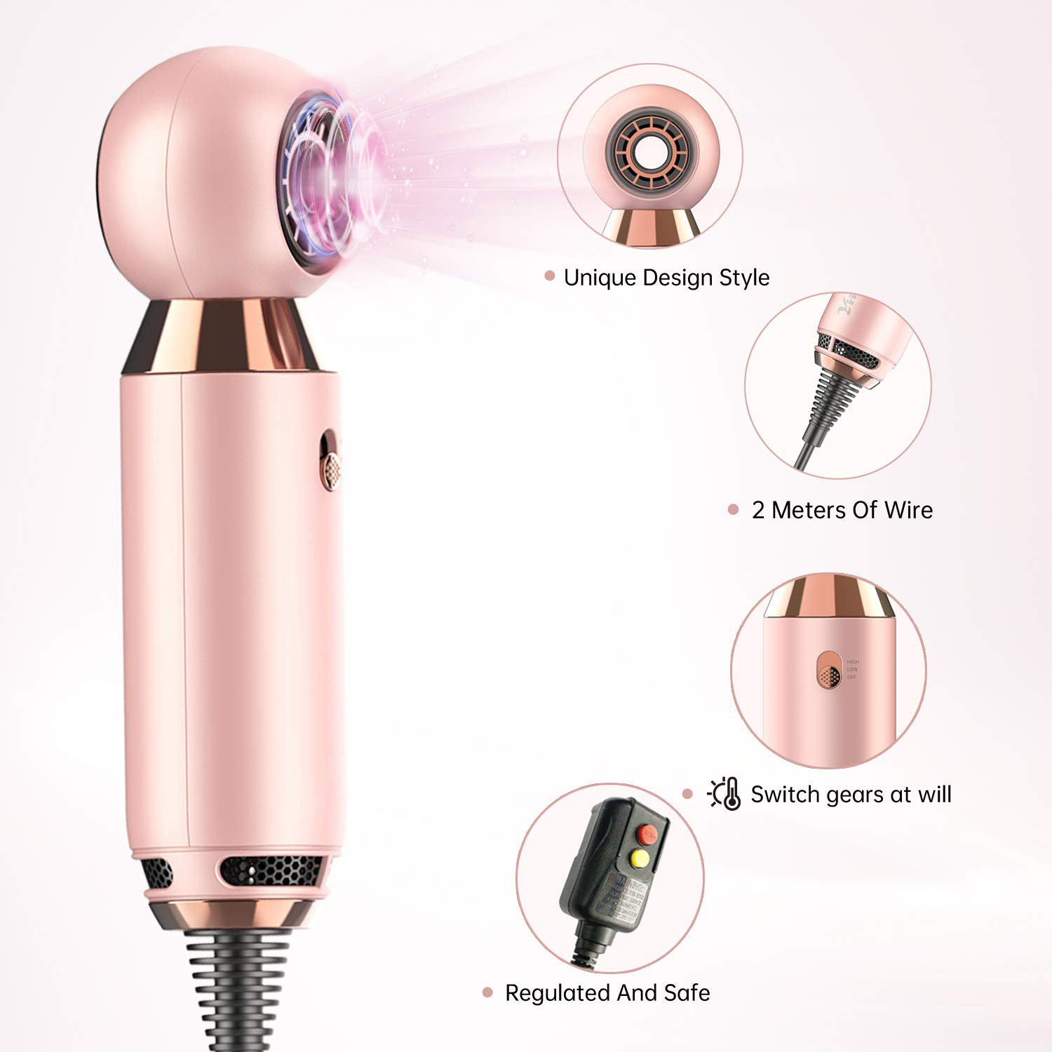 2024 Hot-Selling High-End Mini Hair Dryer for Home Use