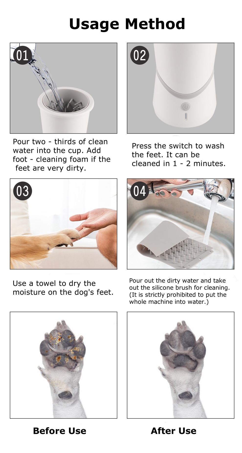 Smart Automatic Pet Paw Cleaner for Dogs & Cats – Foot Cleaning Cup & Pet Hygiene Device Smart Automatic Pet Paw Cleaner for Dogs & Cats – Foot Cleaning Cup & Pet Hygiene Device