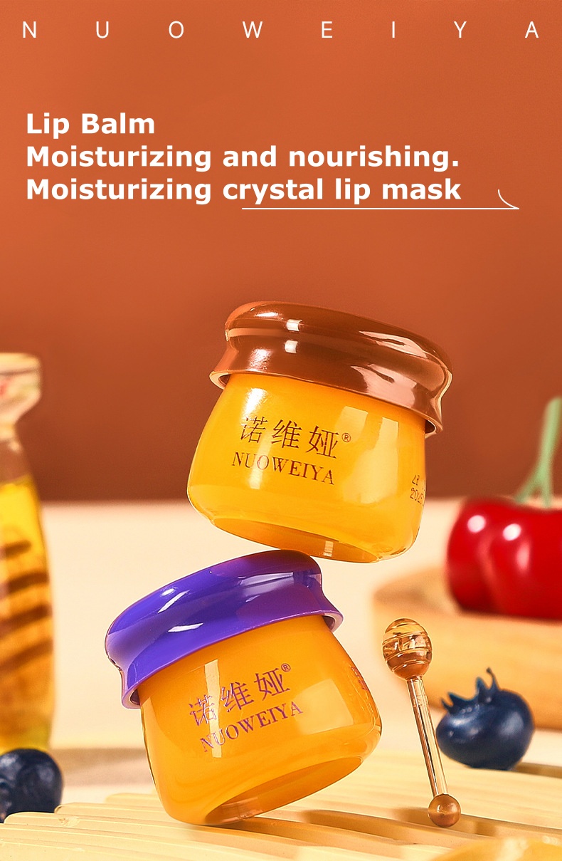 Honeypot Honey Lip Mask Honey Jar Design Overnight Hydrating & Moisturizing Lip Care Mask