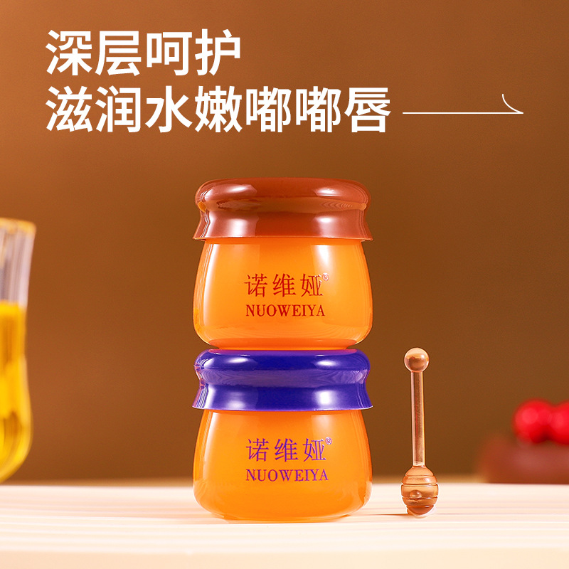 Honeypot Honey Lip Mask Honey Jar Design Overnight Hydrating & Moisturizing Lip Care Mask