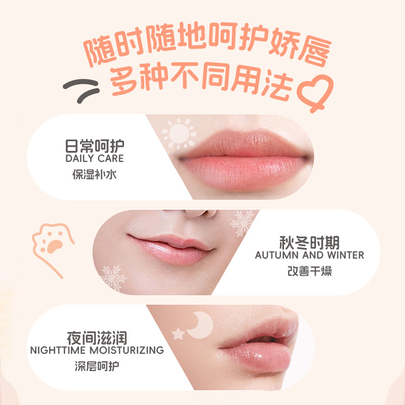 Heart-Shaped Milk Lip Balm - Hydrating & Moisturizing Fruity Lip Care for Men and Women Couples