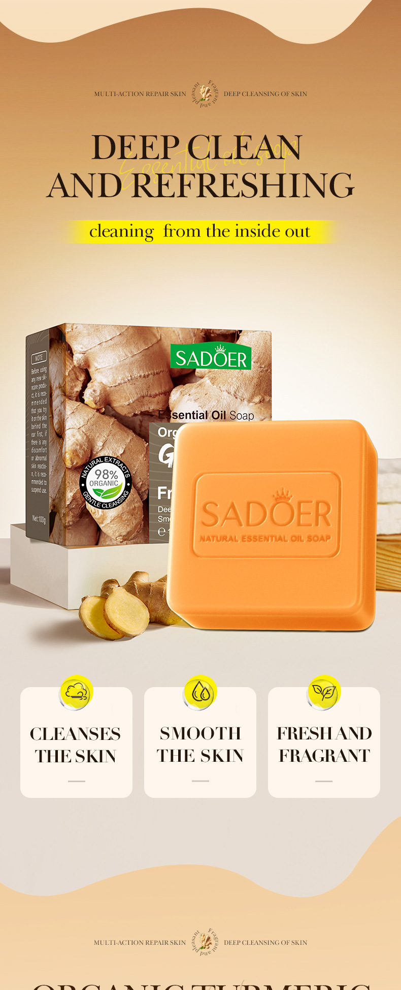 SADOER Cologne Perfumed soap deeply cleanses the body dish soap hand made soap
