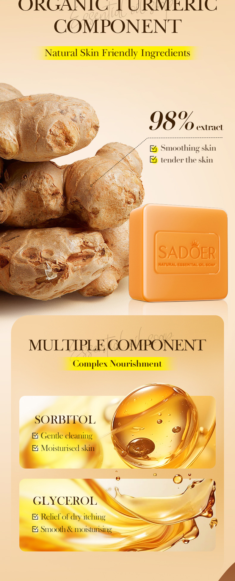 SADOER Cologne Perfumed soap deeply cleanses the body dish soap hand made soap