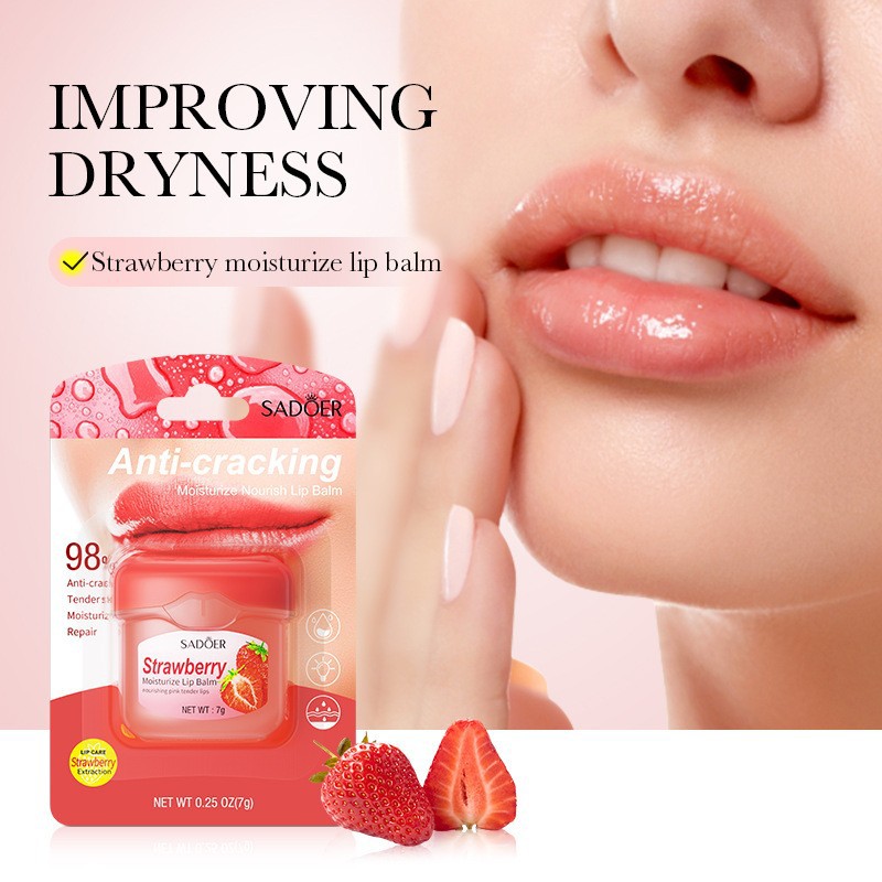 SADOER Honey Lip Balm Moisturizing Lip Care for Fall and Winter Prevents Dryness